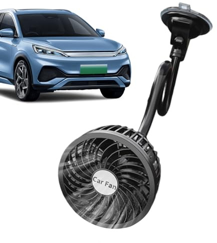 Car Dashboard Fan, Adjustable Suction Cup Cooling Fan, Portable Air Circulation, Powerful Rechargeable Car Accessories for Men and Women