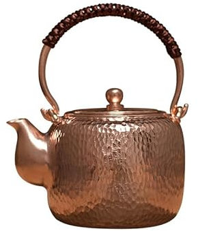 Théière épaisse faite à la main en cuivre pour cuisinière, design turc traditionnel, idéale pour infuser et servir le thé
