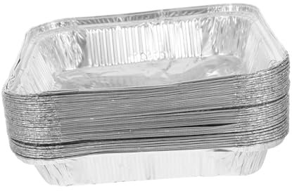 BESPORTBLE 30 Pezzi Teglie Alluminio Usa e Getta Vassoi per e Forno per Torte Crostate e Quiche per Cucina e Congelamento