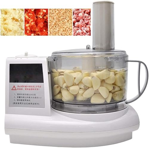 Peeling Machine, Electric Mini Garlic Chopper, Commercial Garlic Peeler Garlic Press-Garlic Cube, Slicer, Chopper, Crusher and Dicer,Ginger Chili Minced, 500W Electric Household Small Food Processor
