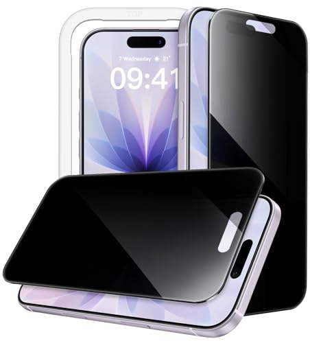 JETech 360 Gradi Privacy Pellicola Protettiva per iPhone 17 6,3 Pollici, Vetro Temperato Film Anti-Spia 4 Vie con Strumento di Installazione Facile, 2 Pezzi