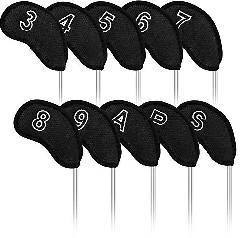 Craftsman Golf 10 pcs/Set Meshy Golf Iron Headcovers Head Covers Set for Taylormade Callaway Mizuno Cobra Ping Large Clear White No.