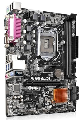 XYYZXKL schede Madri Scheda Madre Fit for ASROCK H110M-GL/D3 LGA 1151 Intel H110 Supporta i7-6700 6400 7100 7400 7700 7600 CPU Micro ATX DDR3 32 GB M.2