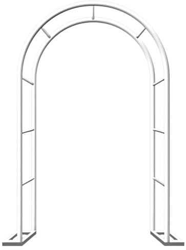 Rosenbogen Pergola aus Metall, schwarz, 80 cm bis 350 cm, Rankgitter, Torbogen für Kletterpflanzen, Hochzeit, Blumenbogen, Gartenlaube für Outdoor-Dekoration