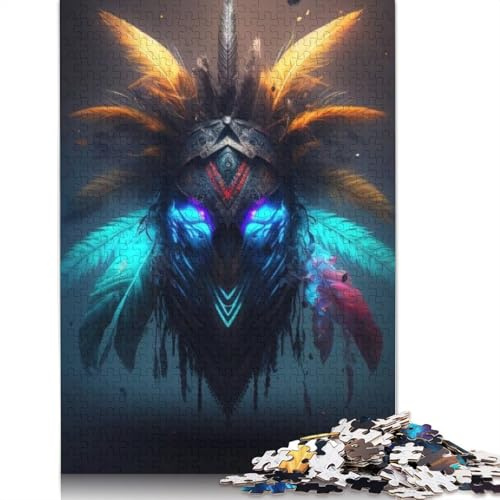 Puzzles for Adults 1000 Puzzles Artistic Masks Jigsaw Puzzle for Adults Wood Jigsaw Fun Puzzles Games 1000pcs (75x50cm)