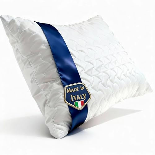 Cuscino Cervicale per Dormire in Memory Foam 70x40x16 – Guanciale Ortopedico Ergonomico Made in Italy – Anallergico Antiacaro – Federa Trapuntata Traspirante – Certificazione OEKO-TEX