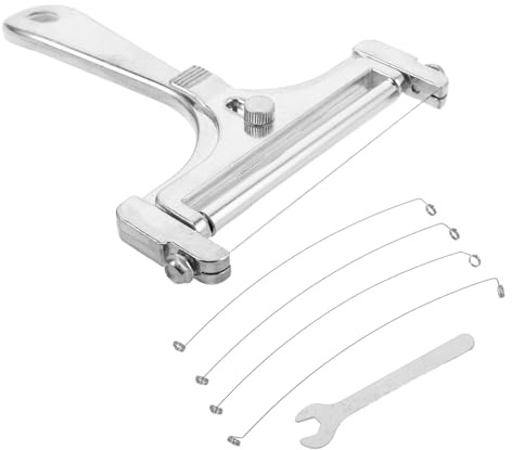 TOPPERFUN Käseschneider und Schraubenschlüssel aus Edelstahl mit 4 Extra Drähten Leicht zu Reinigen und Pflegen für Zuhause und Professionelle Küchen