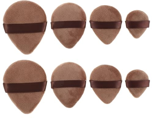 COLLBATH 8 St Vattenfallsformade Puderpuffar för Ansikte och Mjuka Små Makeupsvampar för Foundation och Löspuder Multifunktionella Mini Sminkapplikatorer för Sminkfixering och Blending
