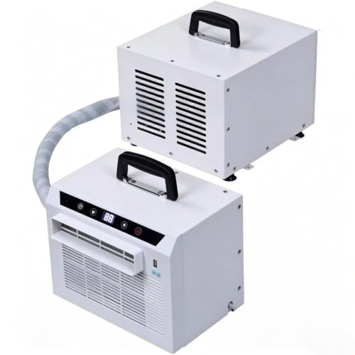 GLBMXDD Aire Acondicionado Split de 3000 BTU, Aire Acondicionado Split portátil con Panel táctil y Control Remoto, Temporizador de 24 Horas, diseño con manija Superior 1-meterconnectingpipe