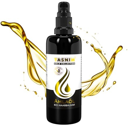 Bio Amlaöl Haaröl 100ml – Natürliches Amla Hairoil für kräftiges & glänzendes Haar – gegen Haarausfall & Feuchtigkeit – Für Bart & Kopfhautpflege - Frei von Silikone, Sulfate & Alkohol, UV-Schutzglas