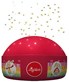 Niermann Standby 80062 Nachtlicht Rainbow Rabbit Projektor, Plastik, rot, 12 x 12 x 7.5 cm
