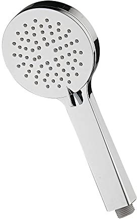 Mango ducha de mano maneral redondo 3 posiciones ALA. Ligero, con efecto: Lluvia natural, hidromasaje y chorro. Fabricada en ABS cromo brillo. Sistema antical. Conexión universal