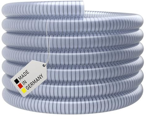 Saugschlauch 50 mm (2) *TRANSPARENT Klar Spiralschlauch Förderschlauch Pumpen Druckschlauch (5 m)