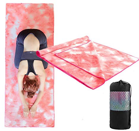 zhppac Yogatuch Yoga Towel Heißes Yoga Handtuch Rutschfestes Trainingsmattenhandtuch Fitness Mat Handtuch Mat Handtuch Übungsmatte Handtuch 2,-