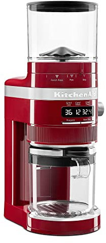 KitchenAid Burr Coffee Grinder, KCG8433, Empire Red