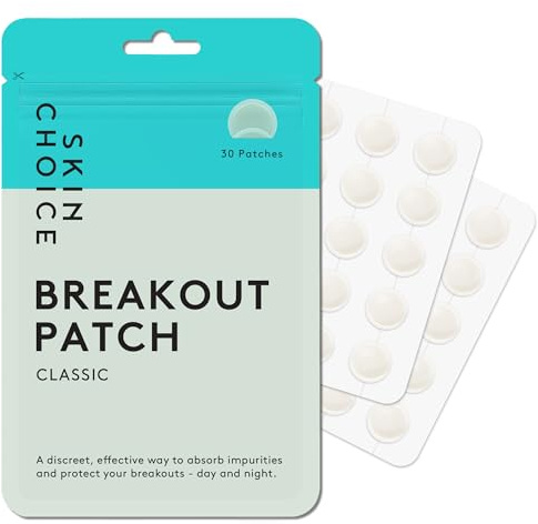 SKIN CHOICE Spot Patches – Breakout Pimple Patches (Pack of 30) Hydrocolloid Patch, Blemish Stickers Spot Dots for Face, Vegan & Cruelty-Free Korean Skincare