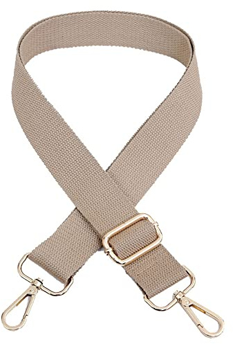 Wide Shoulder Strap Adjustable Replacement, DOTBUY-SHOP Bag Strap with Metal Swivel Hooks for Unisex Purse, Handbag, Belt Crossbody, Shoulder Bag, Canvas Bag (Khaki,one Size)