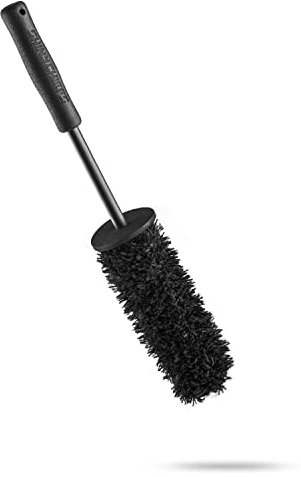 ShinyChiefs WHEELBRUSH - Extra weiche Mikrofaser Felgenbürste zur Reinigung hartnäckiger Verschmutzungen - Kratzfreie Felgen-Pflege für alle Felgenarten - Hochwertige Materialien, 40cm, schwarz