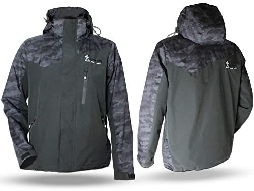 Angel-Berger Wild Devil Baits WP Camo Jacket Angeljacke Regenjacke Watjacke Windjacke (XL)
