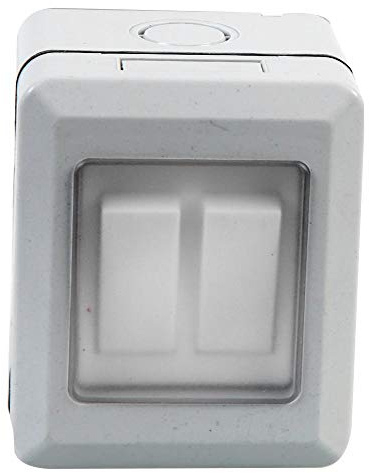 Interruttore doppio 2 vie IP55, per esterni/resistenti alle intemperie Qty X 1