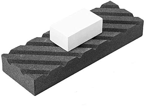 wiianoxd Dual Grit Coarse/Fine Flattening Stone Set - Two Sharpening Flattener - Whetstone Fixer with Grooves