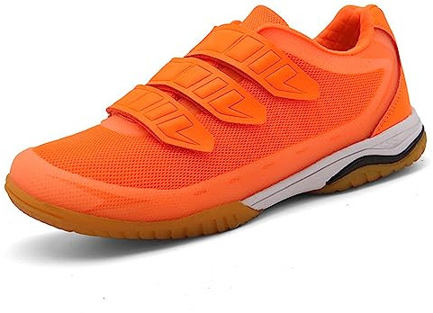 SDEQA Herren Tennis Badminton Squash Schuhe Leichte, atmungsaktive Sportschuhe für den Innenbereich für Erwachsene Volleyball Pickleball,Orange,42 EU