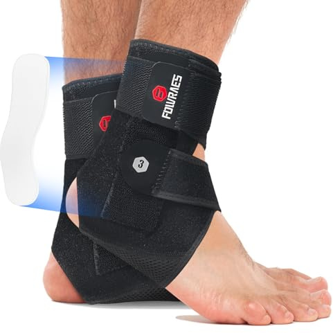 2 Pack Ankle Brace With Side Stabilizers,Ankle Sprain Brace for Men & Women Injury Recovery,Joint Pain Relief,Ankle Support for Running Volleyball Basketball (Medium)