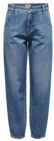 ONLY Damen ONLTROY HW Carrot ANK DNM DOT471 NOOS 15312948,Medium Blue Denim,XS / 32L