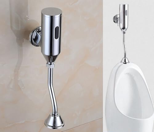 Automatischer Urinal, Elektronische Spülung aus Messing mit 24-Stunden-Automatikspülung Geringer Stromverbrauch Wandmontage Induktiven Toilettenventile