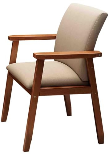 Poltrona ergonomica in legno massello Sedia da ufficio per la casa Sedia da studio per bambini Sedia da computer Sedia da pranzo semplice Levigatura liscia Comfort di seduta Nessun odore (Color : Wal