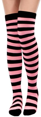 KIYFXA Calcetines Arcoiris, 1PCS Medias Rayas Niña, Calcetines A Rayas De Colores, Calcetines Largos Mujer, Calcetines Hasta Rodilla Colores