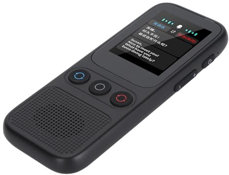 AI Smart Translator Pocket, Språköversättare med 2,0 Tums Skärm, 138 Online Röstöversättningsmaskin, Offline Röstöversättare Intelligent Inspelningsstöd Lärande
