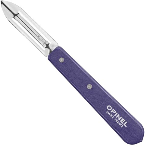 Opinel No. 115 Essential Stationary Peeler, Hornbeam Wood (Purple)