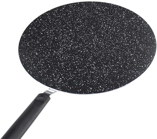 RIXI Premium Non-Stick Tawa - Durable and Versatile Cooking Pan for Gas Stove, Induction - Easy-to-Clean - Effortless Cooking Essential for Chapatis, Rotis, Dosa - Marble Flat, 28CM