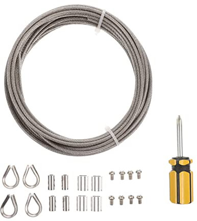 ERINGOGO Edelstahl Draht Kabel Set Mit Crimp Hülsen Und Draht Klemmen Für Gartenzäune Und Terrassendielen Rostfrei Und Installieren