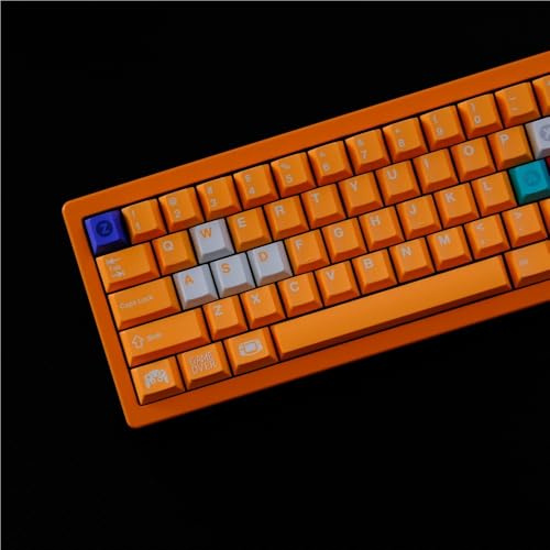 Retro Game Theme Keycaps, Cherry Profile PBT Keycaps for Custom Mechanical Keyboard(NGC Orange)