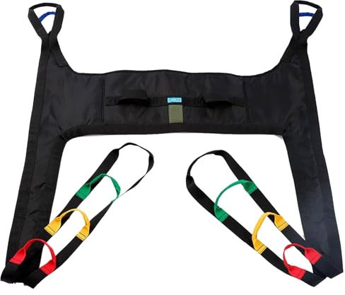 Patient Lift Sling for Transfer from Bed to Wheelchair - Toileting Hoist Carrier with Lifting Aid Straps for Showering and Toileting