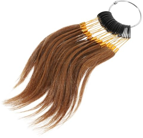 Veemoon 30 Stück Haarfarbmuster Echthaar 6° Tiefbraun Haarteststrähnen Salon Friseurbedarf Farbproben Für Farbprüfung Und Ausbildung