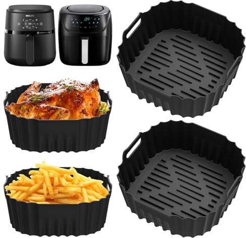 Silikonform Heißluftfritteuse Zubehör für Russell Hobbs Airfryer, 2 Stück 4L