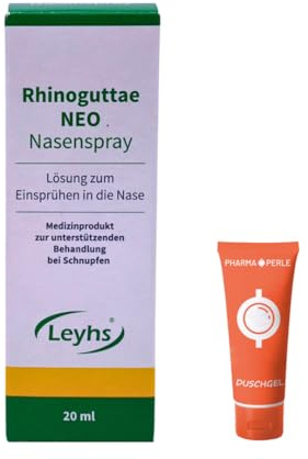 Rhinoguttae NEO Nasenspray 1x 20 ml I Nasenspray mit Ectoin & Meersalz I Bei Allergie, Schnupfen & trockener Nase I Ohne Konservierungsstoffe & ohne Gewöhnung I Spar-Set plus Pharma Perle give-away