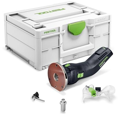 Festool OFKC 500 R3 EB-Basic Akku-Kantenfräse mit Systainer | Schlanke Akku-Fräse – 1/10 mm Tiefeneinstellung, Spindelstopp, Bluetooth-Autostart, Hartgewebe-Laufsohle