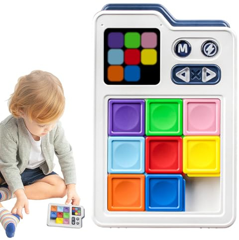Smart Sliding Puzzle Game – Electronic Toy, Learning Gadget | Handheld Console Featuring Complex Levels Brain Teaser Activity, Portable Device for Children Teenagers Classroom Educational Use, Cogniti