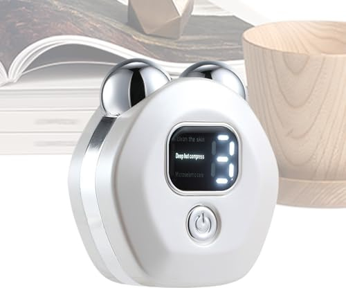 Dispositivo Microcorrente Facciale Rullo Elettrico Portatile | Strumento Scolpente Viso Rilassante Anti-Età Ricaricabile Lenitivo Senza Fili Massaggio