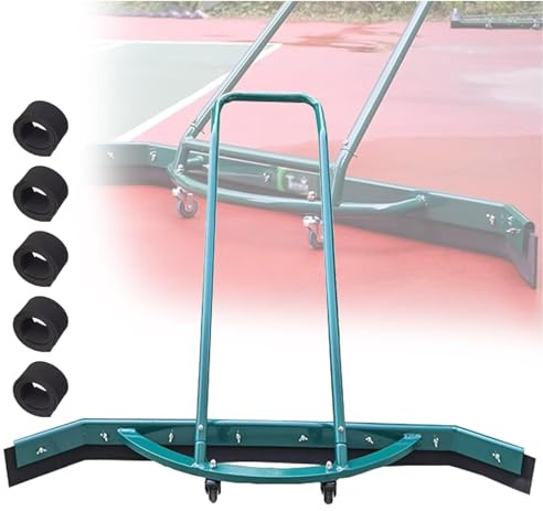 Floor Squeegee Mop with Spare Rubber Wiper Bars, Aluminum Alloy Water Pusher for Workshops, Playground, Garage