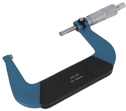 Hyuduo Set metro per Esterni, Strumento Meccanico in Acciaio Inossidabile, Campo di Misurazione 75 a 100 Mm con Precisione di 0,01 Mm per la Misurazione di Lunghezza e Diametro