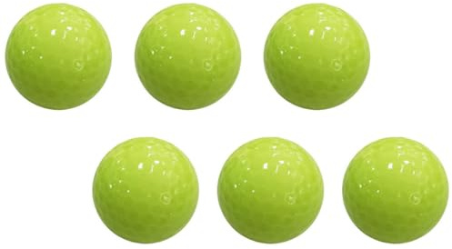 Cabilock 6 Stück Leuchtende Golfbälle aus Synthetikgummi Fluoreszierende Trainingsbälle für Nachtübungen Leicht und Wiederverwendbar Geeignet für Außenbereich und Annäherungsschläge