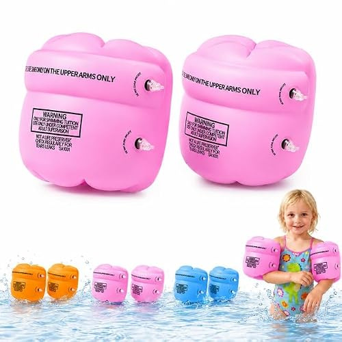Braccioli Bambini 1-6 Anni – Aiuto per il Nuoto – Gonfiabili Rotondi Sicuri e Comodi per Piscina e Nuoto, Adatti a Bambini 6-30 kg