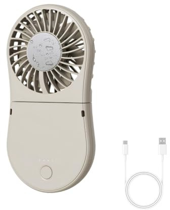 Ventilateur à Main Portable, Brise-vent de Table Double Refroidissement Pliable, 4 Vitesses Mini Ventilateur Cou Rechargeable USB, pour la Maison, Excursion, Camping et Bureau