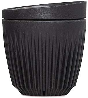 HUSKEE 6oz HuskeeCup Coffee & Tea Cup and Lid (Charcoal Color)