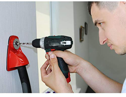 MECHANIC HomeDUSTER Staubabsaugdeckel zum Bohren Absaughaube Staubabsaugung Deckel zum Bohren bis 20 mm mit Spiegel Staubfreies